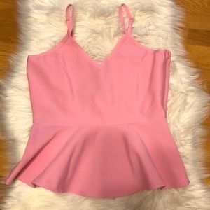 Fashion Nova pink peplum top